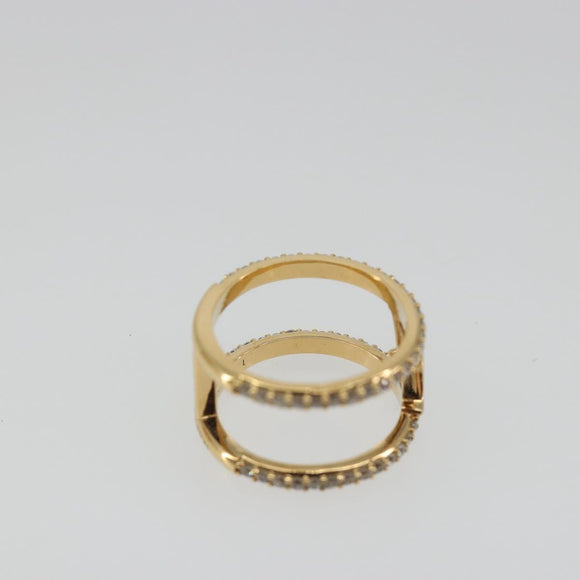 LOUIS VUITTON LV Iconic Strass Ring Metal Gold Tone M1463L LV Auth BA14049M