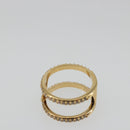 LOUIS VUITTON LV Iconic Strass Ring Metal Gold Tone M1463L LV Auth BA14049M-8