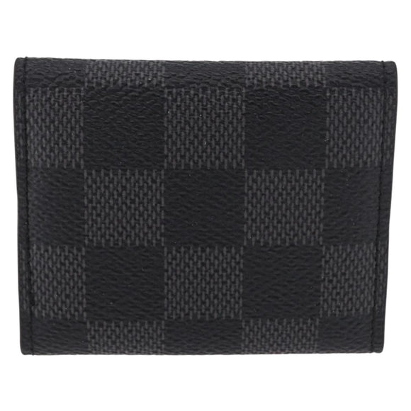 LOUIS VUITTON Damier Grafitte Bouton de Manchette Cuff Case LV Auth BA14050