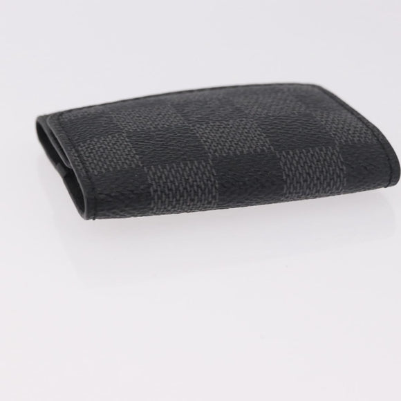 LOUIS VUITTON Damier Grafitte Bouton de Manchette Cuff Case LV Auth BA14050