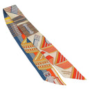 HERMES Twilly Scarf Silk "SANGLES EN ZIGZAG" Ivory Auth BA14065-2