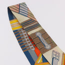 HERMES Twilly Scarf Silk "SANGLES EN ZIGZAG" Ivory Auth BA14065-5