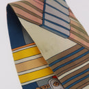 HERMES Twilly Scarf Silk "SANGLES EN ZIGZAG" Ivory Auth BA14065-6