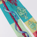 HERMES Twilly Scarf Silk 2 Set Blue Red Green Auth BA14066-10