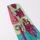 HERMES Twilly Scarf Silk 2 Set Blue Red Green Auth BA14066-11