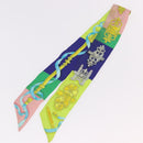 HERMES Twilly Scarf Silk 2 Set Blue Red Green Auth BA14066-12