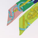 HERMES Twilly Scarf Silk 2 Set Blue Red Green Auth BA14066-13