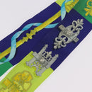 HERMES Twilly Scarf Silk 2 Set Blue Red Green Auth BA14066-14