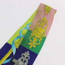 HERMES Twilly Scarf Silk 2 Set Blue Red Green Auth BA14066-15