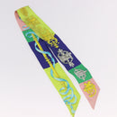 HERMES Twilly Scarf Silk 2 Set Blue Red Green Auth BA14066-17