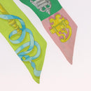 HERMES Twilly Scarf Silk 2 Set Blue Red Green Auth BA14066-18