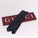 GUCCI Horsebit Necktie Silk Jacquard Blue Auth BA14067M-12