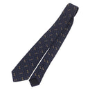 GUCCI Horsebit Necktie Silk Jacquard Blue Auth BA14067M-1