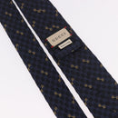 GUCCI Horsebit Necktie Silk Jacquard Blue Auth BA14067M-8