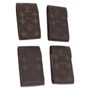 LOUIS VUITTON Monogram Etui Cigarette Case 4 Set LV Auth BA14069-1