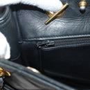 CHANEL Matelasse Chain Shoulder Bag Lamb Skin Black Gold CC Auth BA1407-21