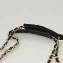 CHANEL Matelasse Chain Shoulder Bag Lamb Skin Black Gold CC Auth BA1407-8