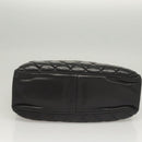 CHANEL Matelasse Chain Shoulder Bag Lamb Skin Black Gold CC Auth BA1407-5