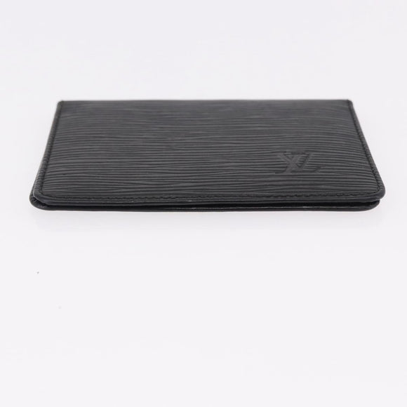 LOUIS VUITTON Epi Wallet 6 Set Black LV Auth BA14071
