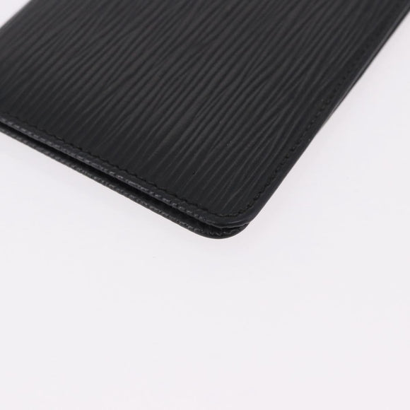 LOUIS VUITTON Epi Wallet 6 Set Black LV Auth BA14071