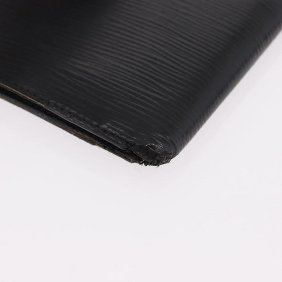 LOUIS VUITTON Epi Wallet 6 Set Black LV Auth BA14071