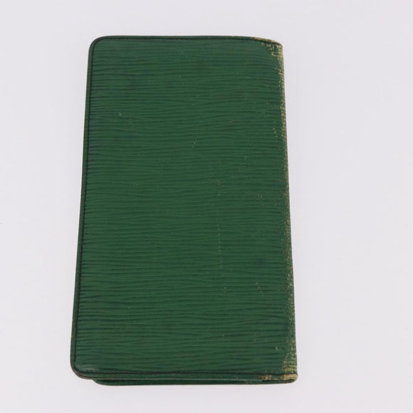 LOUIS VUITTON Epi Wallet 6 Set Black Blue Green LV Auth BA14072