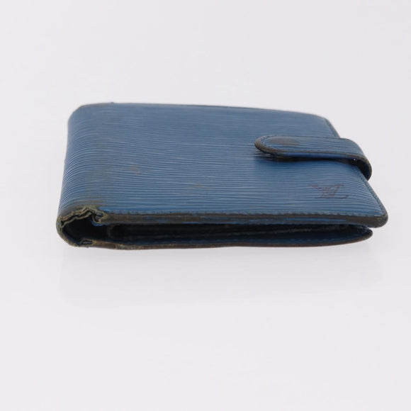 LOUIS VUITTON Epi Wallet 6 Set Black Blue Green LV Auth BA14072