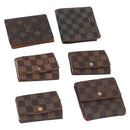 LOUIS VUITTON Monogram Damier Wallet 6 Set LV Auth BA14073-1