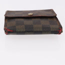 LOUIS VUITTON Monogram Damier Wallet 6 Set LV Auth BA14073-44