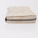 LOUIS VUITTON Monogram Multicolor Zippy Wallet White M60274 LV Auth BA14074-3