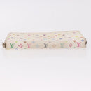 LOUIS VUITTON Monogram Multicolor Zippy Wallet White M60274 LV Auth BA14074-6