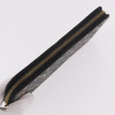 LOUIS VUITTON Monogram Multicolor Zippy Wallet Black M60243 LV Auth BA14075-5