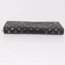 LOUIS VUITTON Monogram Multicolor Zippy Wallet Black M60243 LV Auth BA14075-6