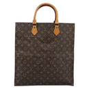 LOUIS VUITTON Monogram Sac Plat Hand Bag M51140 LV Auth BA14080A-13