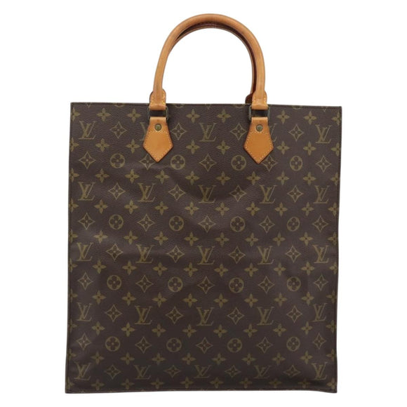 LOUIS VUITTON Monogram Sac Plat Hand Bag M51140 LV Auth BA14080A