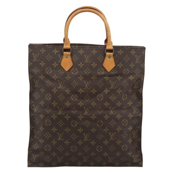 LOUIS VUITTON Monogram Sac Plat Hand Bag M51140 LV Auth BA14080A