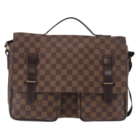LOUIS VUITTON Damier Ebene Broadway Shoulder Bag N42270 LV Auth BA14084
