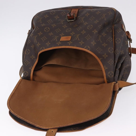 LOUIS VUITTON Monogram Saumur 35 Shoulder Bag M42254 LV Auth BA14087
