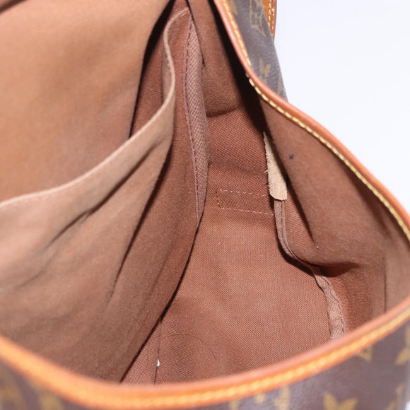 LOUIS VUITTON Monogram Saumur 35 Shoulder Bag M42254 LV Auth BA14087