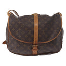 LOUIS VUITTON Monogram Saumur 35 Shoulder Bag M42254 LV Auth BA14087-2