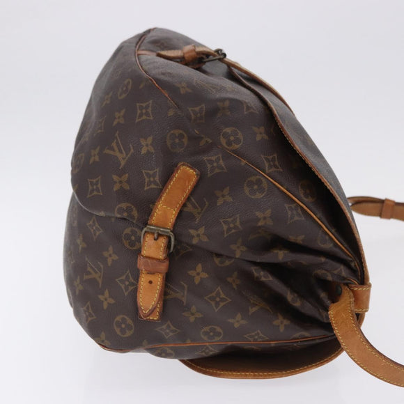 LOUIS VUITTON Monogram Saumur 35 Shoulder Bag M42254 LV Auth BA14087
