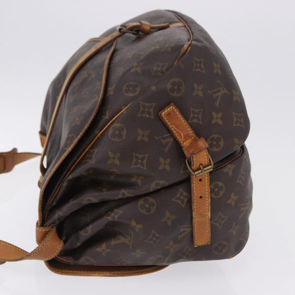 LOUIS VUITTON Monogram Saumur 35 Shoulder Bag M42254 LV Auth BA14087