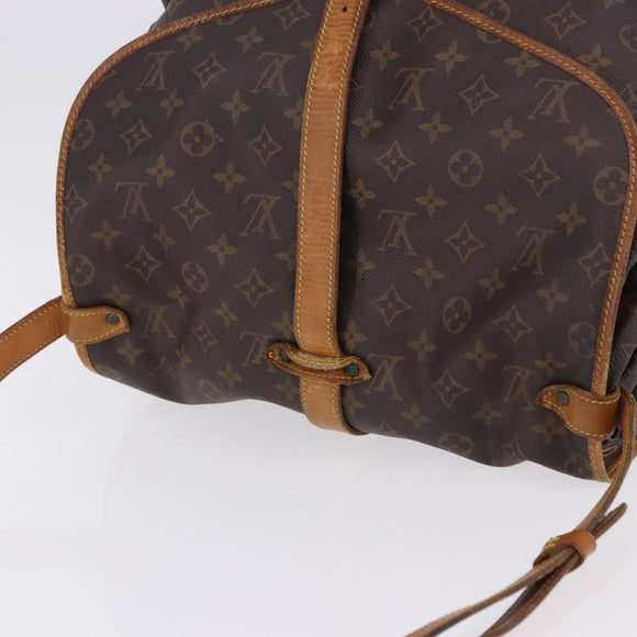 LOUIS VUITTON Monogram Saumur 35 Shoulder Bag M42254 LV Auth BA14087