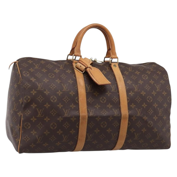 LOUIS VUITTON Monogram Keepall 50 Boston Bag M41426 LV Auth BA14092A