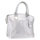 LOUIS VUITTON Suhari Lockit PM Hand Bag Silver M95541 LV Auth BA14097V-1