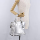 LOUIS VUITTON Suhari Lockit PM Hand Bag Silver M95541 LV Auth BA14097V-25