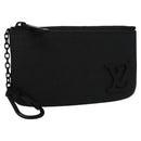 LOUIS VUITTON Aerogram Pochette Cles Coin Purse Black M81031 LV Auth BA140A-1
