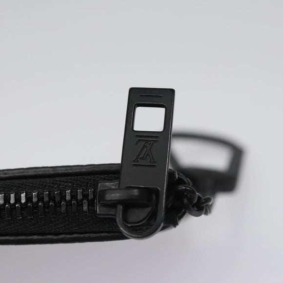 LOUIS VUITTON Aerogram Pochette Cles Coin Purse Black M81031 LV Auth BA140A