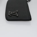 LOUIS VUITTON Aerogram Pochette Cles Coin Purse Black M81031 LV Auth BA140A-3