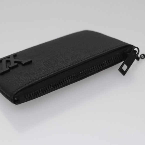 LOUIS VUITTON Aerogram Pochette Cles Coin Purse Black M81031 LV Auth BA140A
